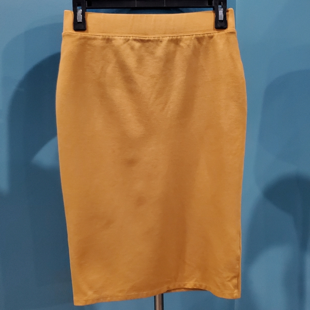 Mustard Pencil Skirt